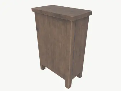 Wooden Wine Rack Low-poly 3D model