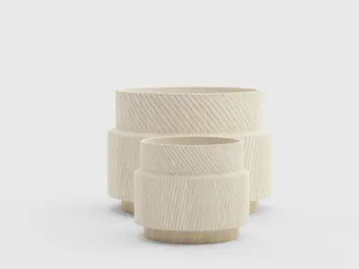 Asher Ceramic Planters 3D model