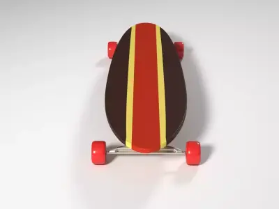 Skateboard Generic Low-poly 3D model