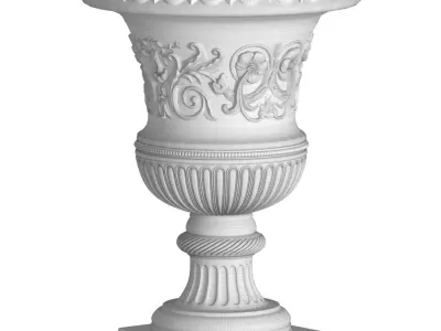 Classic outdoor Vase Flowerpot 3D model