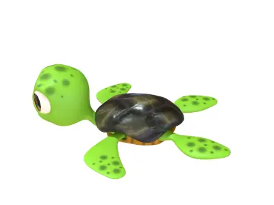 Turtle 3D Model  Stylized Rigged Low-poly 3D model