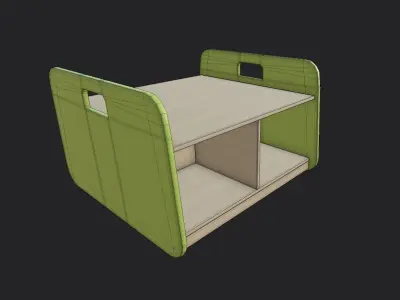 BigBacUp With Tray Green Low-poly 3D model