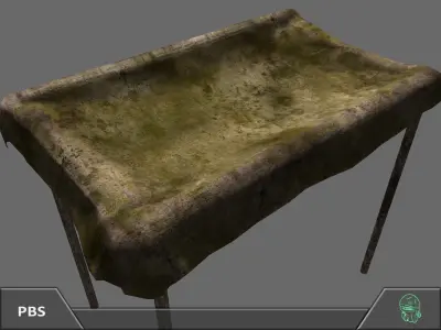 Old Cloth Tent Free low-poly 3D model