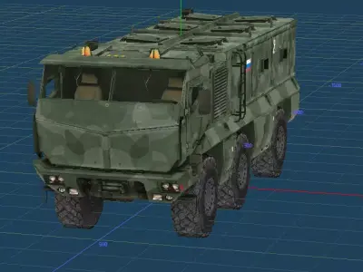 Kamaz-63968 Tayfun  Low-poly 3D model