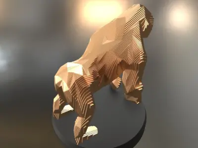 Parametric Gorilla Low-poly 3D model