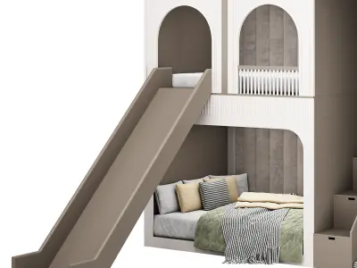 Childrens bunk bed 42 3D model