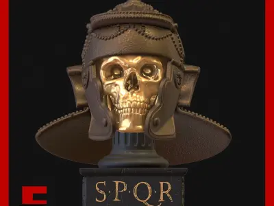 Ancient Roman Helmet Skull Home Decor  3D print model