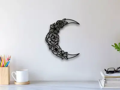 Moon Wall Art 3D print model