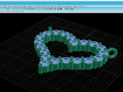 Pendant Heart Style 05 3D print model