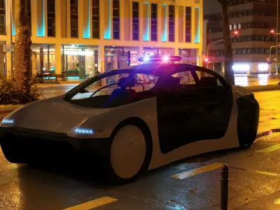 Futuristic Police Car 3D model