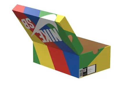Nike Shoe Box PBR 19 Low-poly 3D model