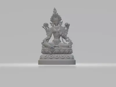 Green Tara Avalokitesvara Bodhisattva 3D print model