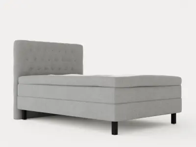Lucky Complete Bed Package 140x200 Polyeter Diamond Bed Wave Low-poly 3D model