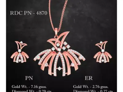 Pendant Earrings combo - 4870 3D print model