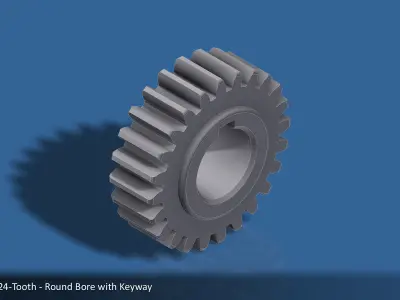 24-Tooth Spur Gear 03 3D print model