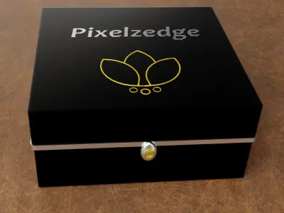 Luxury Diamond Jewelry Display Box with Ring and Ear Hoops 3D model