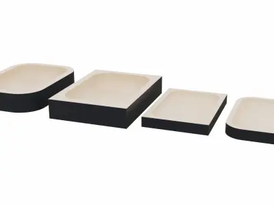 Skatepark Collection Low-poly 3D model