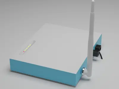 Modem wi-fi router Free 3D model