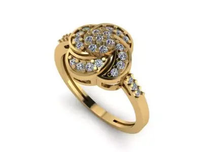 engagement ring for daimonds 3D print model