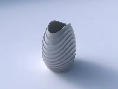 Bowl compressed with horizontal layers 3D print model