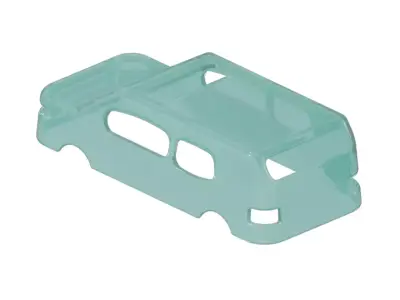 Transparent Passenger Car Body 3D model