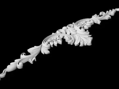 Central decor ornament for furniture 3D model 826