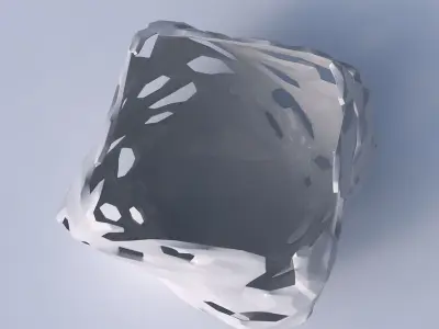 Bowl helix with faceted cuts and bulges  3D print model