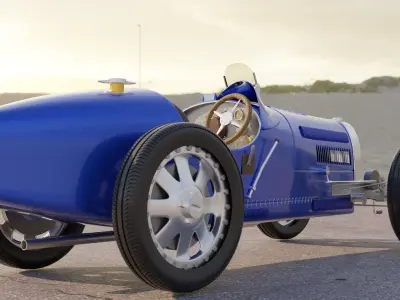 Retro car model 3D model