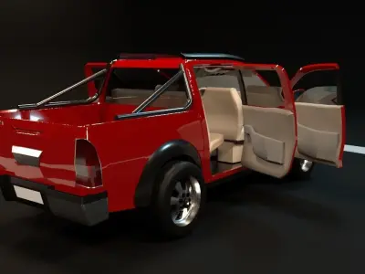 Toyota Hilux Low-poly 3D model by sinamozafari