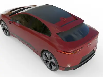 Jaguar I-pace 2021 LOW POLY Low-poly 3D model