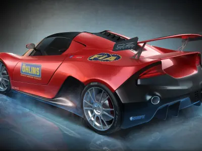 3d model of concept Racing Car - GC3000 3D model