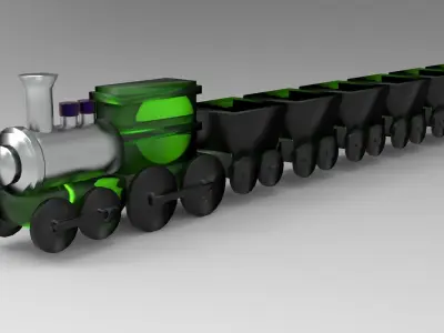 Train toy Low-poly 3D model by futuremp623dn