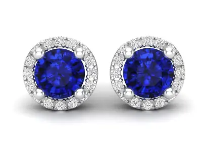 AV 323 Diamond earrings for woman 3D print model