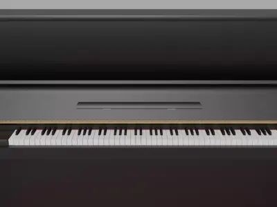 Upright Piano 3D model