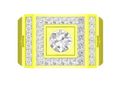 5065 luxury korean style diamond men ring 3D print model