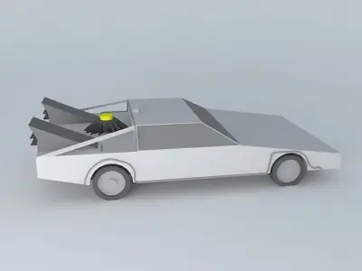 DeLorean Back to the Future style Version 2 Free 3D model