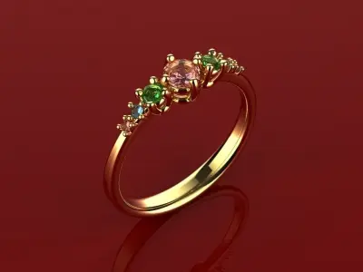 Engagement Ring - 3D Jewelry - BR-468 3D print model