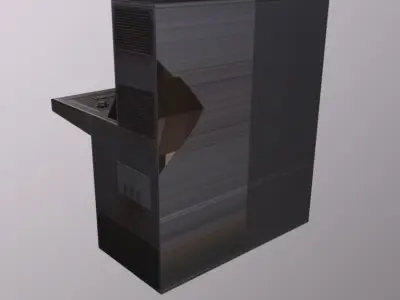 Wheel Speaker Console Low-poly 3D model