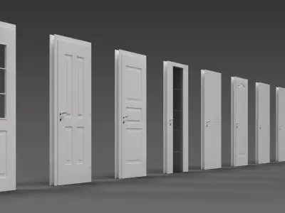 Interior Door Set 3D model