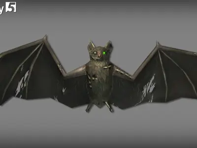 Animated Bats Pack Low-poly 3D model