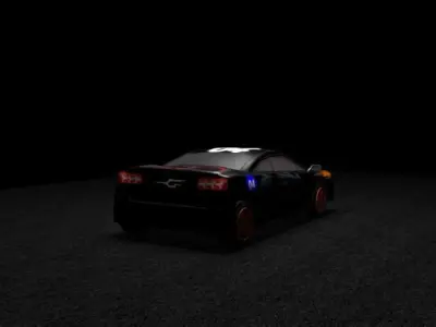 racing car Low-poly 3D model