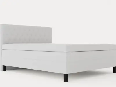 Lucky Continental Bed 160x200 Polyeter Low-poly 3D model