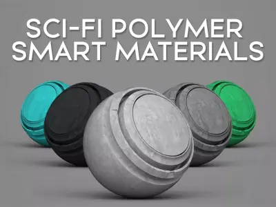 Sci-Fi Polymer Smart Materials Free 3D model