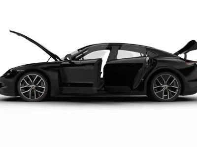 Porsche Taycan 4S Black Edition 2026 HQ 3d model 3D model