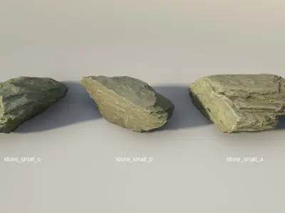 Stones for Ingame Use Free low-poly 3D model