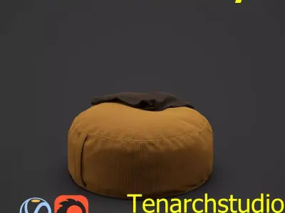 Tenarchstudio padded stool render ready  3D model
