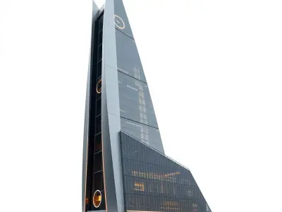 Futuristic Glass Tower model pack Low-poly 3D model