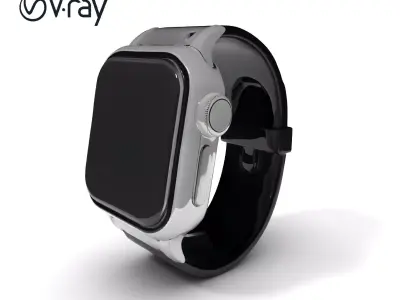 Smartwatch Model Pack with Adjustable Band Low-poly 3D model