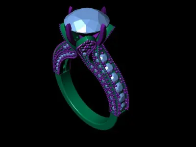 rings ring 3D print model