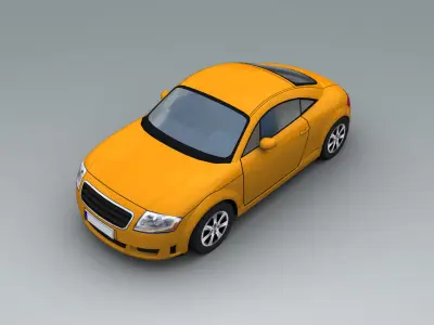 Audi TT  quattro Low-poly 3D model